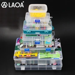 LAOA – boîte de rangement à vis, boîte en plastique transparente, boîte de rangement de petites pièces, boîte de collection domestique 