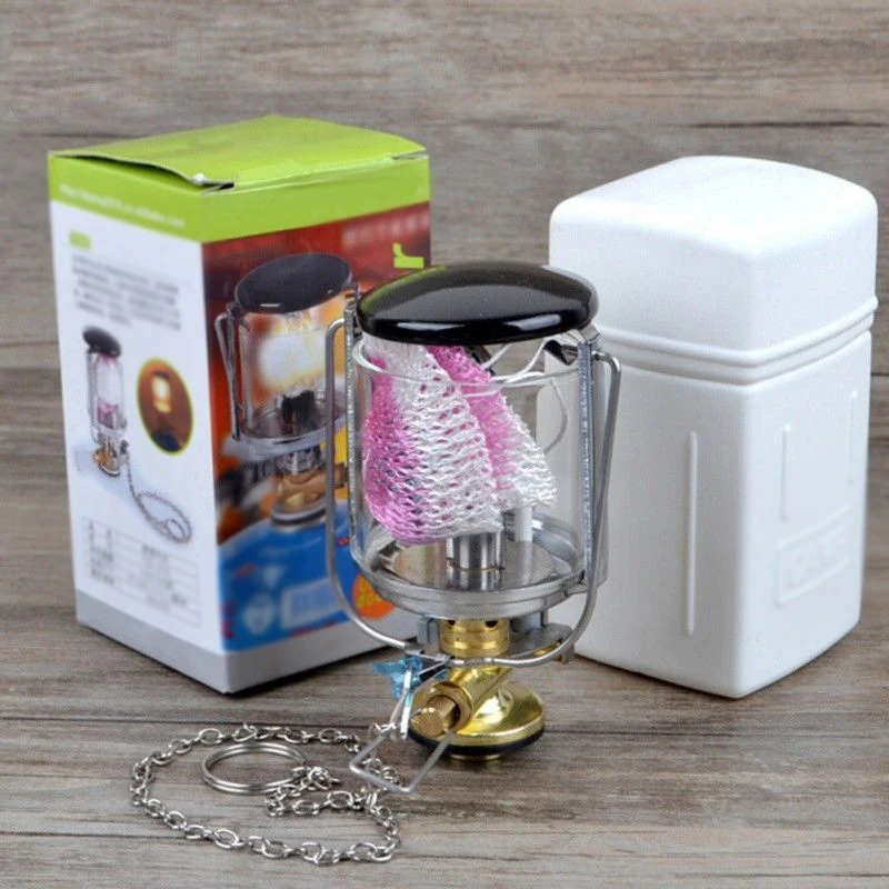 

600w Outdoor Camping Gas Butane Light 60lux Portable Tent Lamp Hiking Hanging Lantern 40g/h Gas Consumption