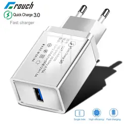 Crouch 5 V 3 Быстрая зарядка 3,0 Fast USB Зарядное устройство для iPhone 6 7 8 XS QC 3,0 Путешествие стены Зарядное устройство адаптер для samsung Xiaomi huawei