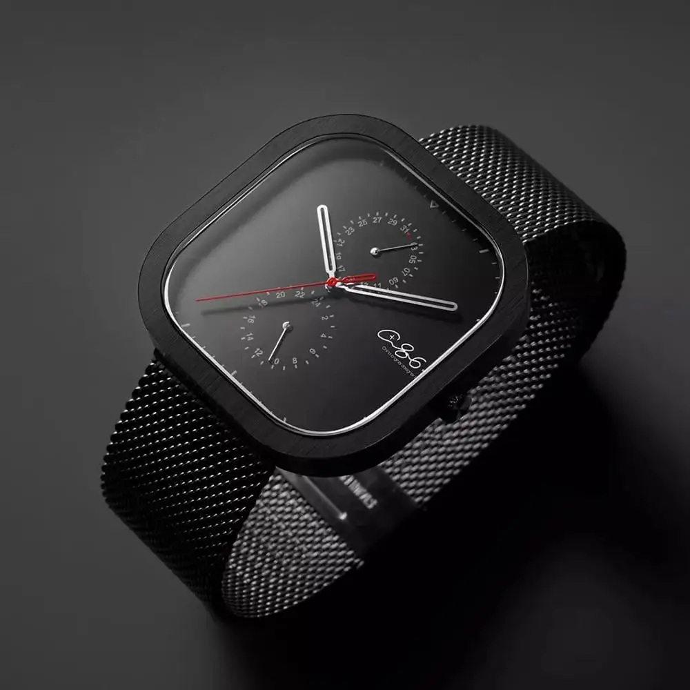 Xiaomi CIGA дизайн P серия ДИЗАЙН простые кварцевые часы квадратные часы модные мужские часы водонепроницаемые мульти-циферблат дизайн 5 указатель