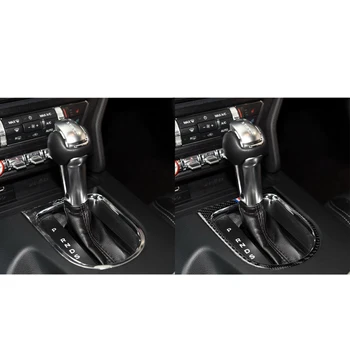 

Carbon fiber Black Gear Shift Trim Cover For Ford Mustang 2015-2018 Accessories Car Auto