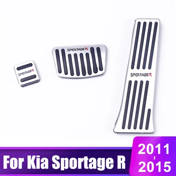 

Aluminum alloy Car Accelerator Gas Brake Pedal Footrest Pedals Cover AT For Kia Sportage R 2011 2012 2013 2014 2015 Accessories