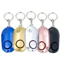 5 шт. в упаковке персональная сигнализация, 130 дБ Аварийный ключ безопасности цепь, Самозащита безопасность безопасный звуковой сигнал мини светодиодный фонарик K