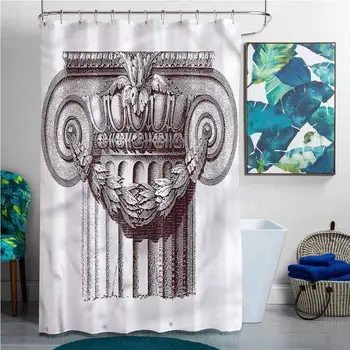 

Polyester Shower Curtain Ancient Antique Column Roman Bathroom Decoration W60x72L