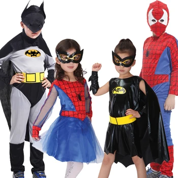 

Captain america batman costume Muscle model Cosplay Costumes for kids anime cosplay spiderman wonder Kids Superhero with Mask