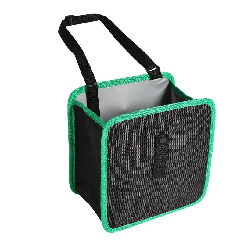 Multifunction Car Seat Back Storage Bag Organizer Hanging Garbage Rubbish Bin Large Storage Capacity Without Occupying Space - Название цвета: Зеленый