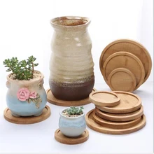 Круглая деревянная тарелка поднос для хранения, основание для украшения сада, украшение дома, 3 типа