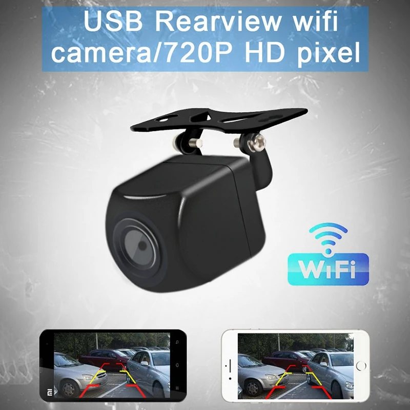 Беспроводная Автомобильная камера заднего вида Hd 720P Wifi камера заднего вида Даш-камера Hd мини-тахограф для Iphone и Android