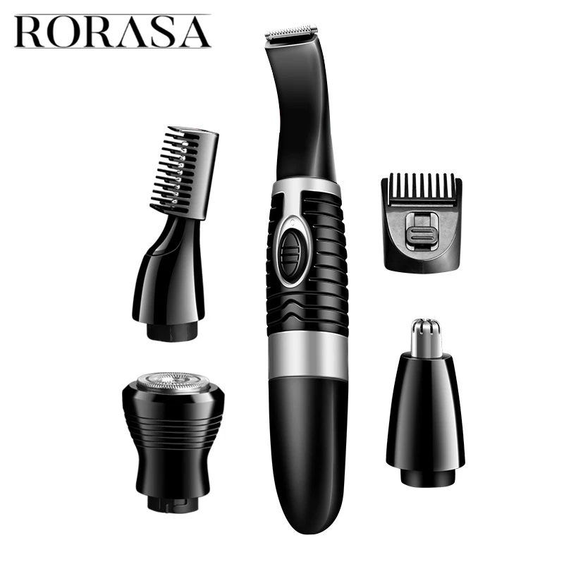 

4 In1 Grooming Kit Nose Hair Trimmer Eyebrow Beard Trimer For Men Electric Face Precision For Nose Ear Moustache Cleaning Brush