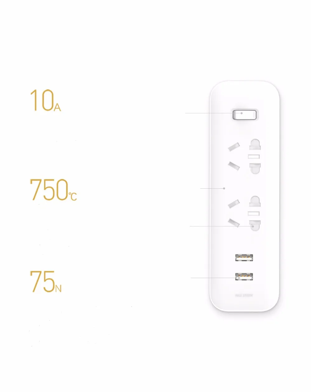 Xiaomi Mijia преобразователь питания портативный штекер Адаптер для путешествий для домашнего офиса 5 в 2.1A 2 розетки 2 USB быстрая зарядка