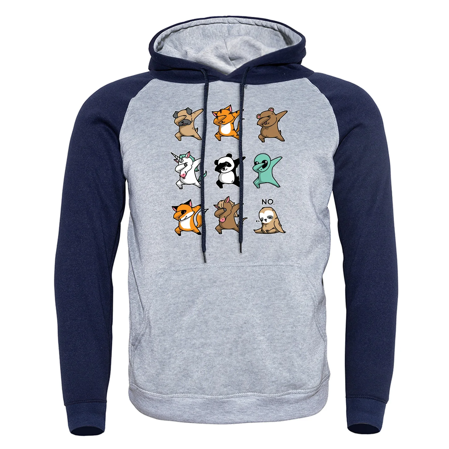 

Cartoon Animal Hip Hop Cool Printed Hoodies New 2019 Autumn Winter Harajuku Sweatshirts Mens Raglan Fashion Sportswear Hooded