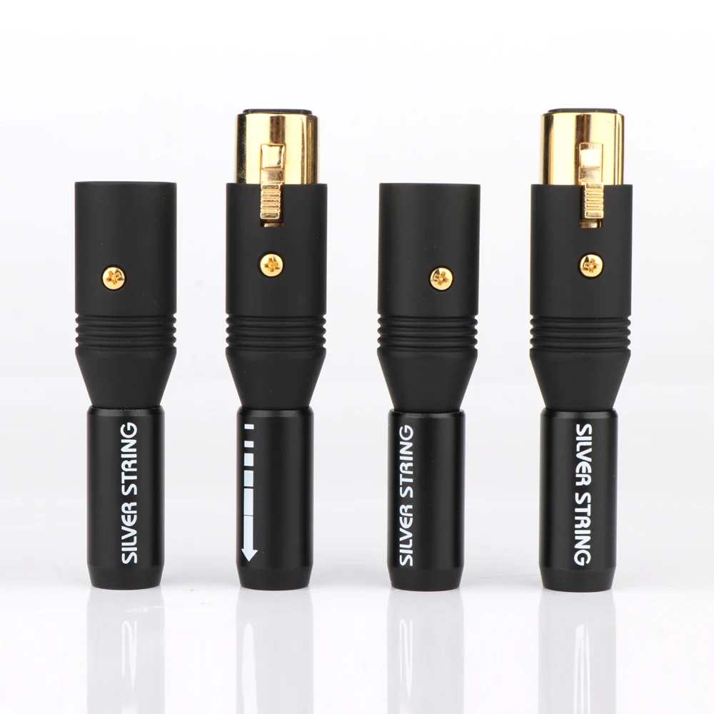 

4pcs XR1805 Hifi XLR Plug Gold plated 3 pins Male and Female XLR Connectors for Diy hi-end Audio Socket Audio Connector