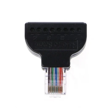 

RJ45 Ethernet Male To 8 Pin AV Terminal Screw Adapter Converter Block Plug CCTV 40JE