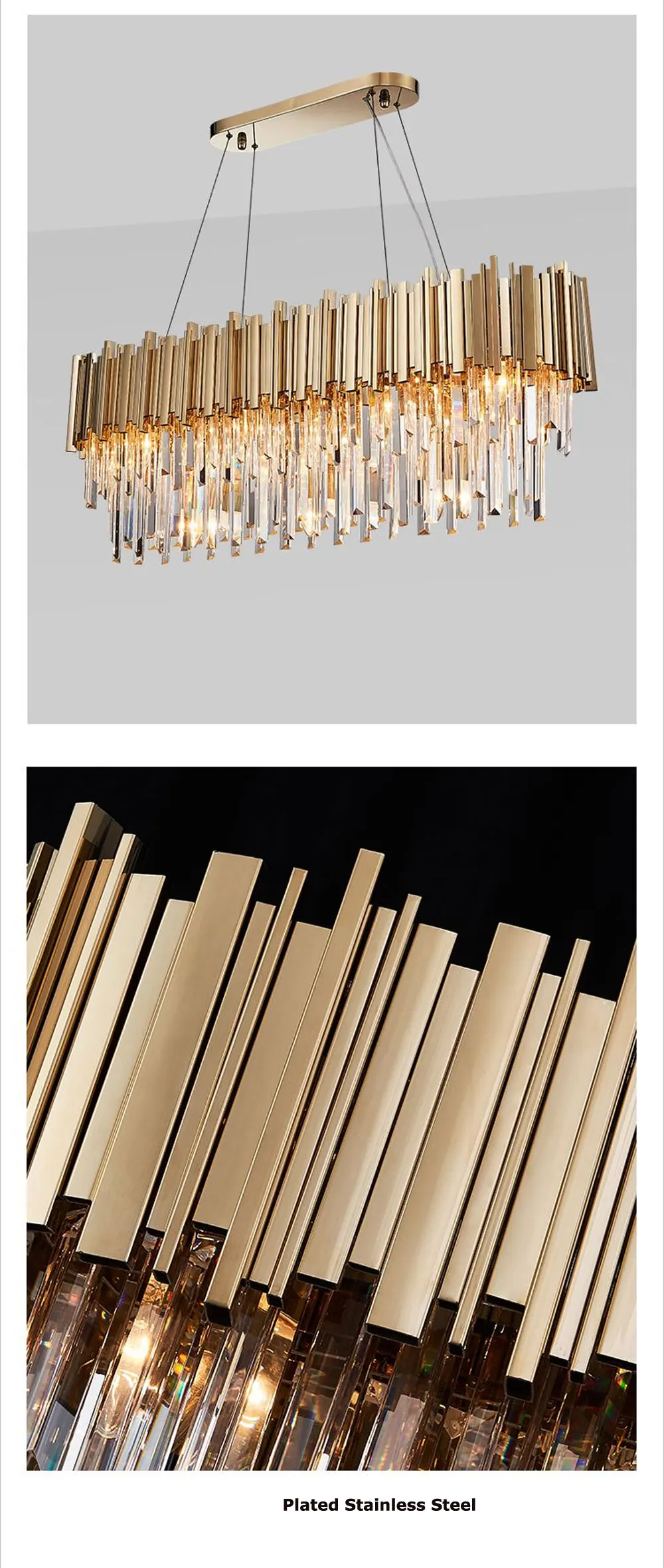 Арт-деко светодиодный постмодернистские Нержавеющая сталь с украшением в виде кристаллов Золотая прозрачная светодиодный светильник