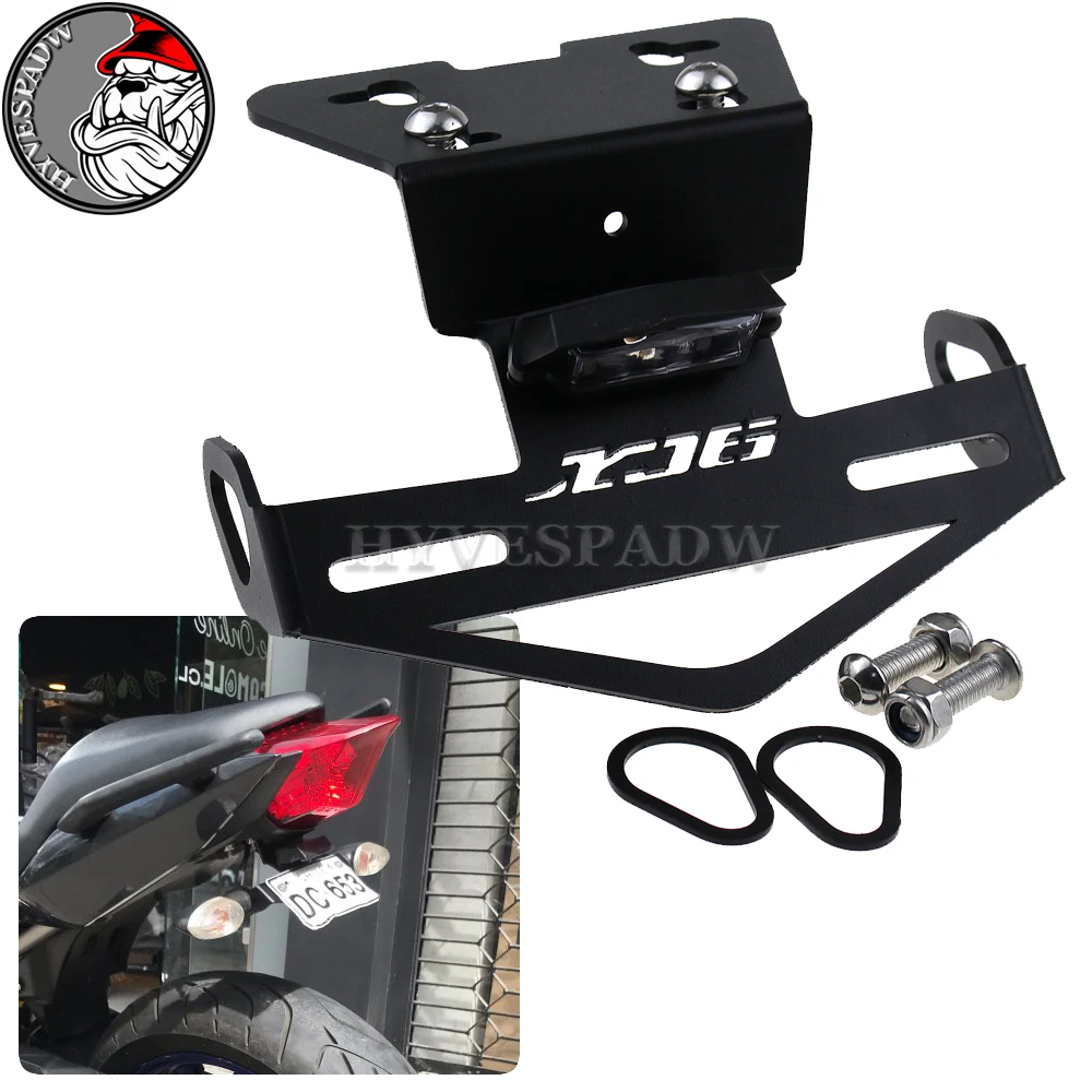 License Plate Holder LED Light for YAMAHA XJ6 /DIVERSION/F XJ6N XJ6F XJ6S FZ6R 2009- Motorcycle Tail Tidy Fender Eliminator