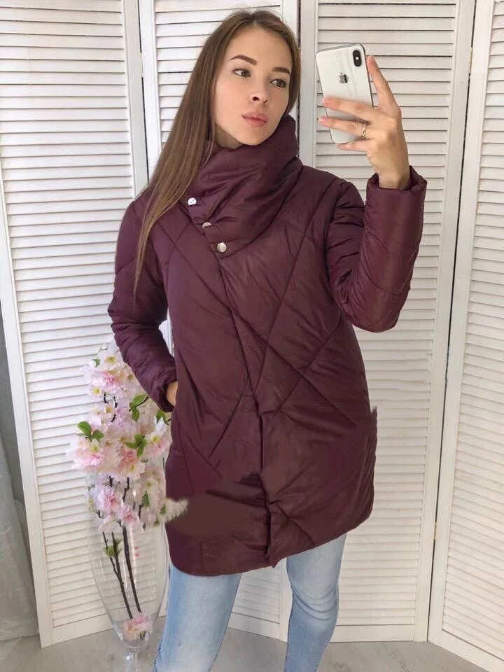 Специальное предложение хлопковое Новое Женское пальто зимнее модное длинное теплое пальто свободного кроя с воротником Женская куртка