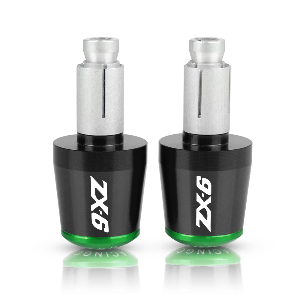 Аксессуары для мотоциклов 7/" 22 мм руль ручные ручки для Kawasaki Ninja ZX-6R ZX6R ZX 6R 1998-2011 - Цвет: Black-Green