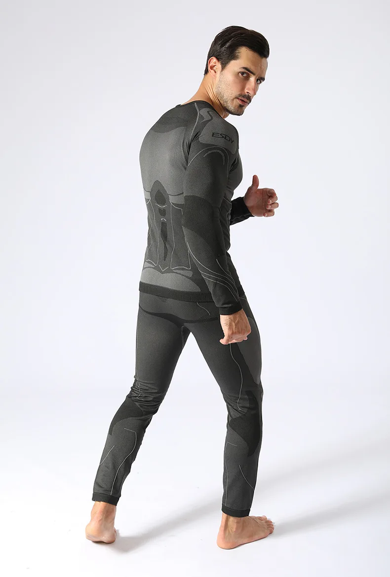 wool long underwear Hkyx sports functional underwear outdoor warm training clothes fitness clothes merino wool long johns