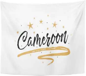 

Cameroon Name Country Word Text Script Beautiful Inscription Greeting Tapestry Home Decor Wall Hanging for Living Room Bedroom