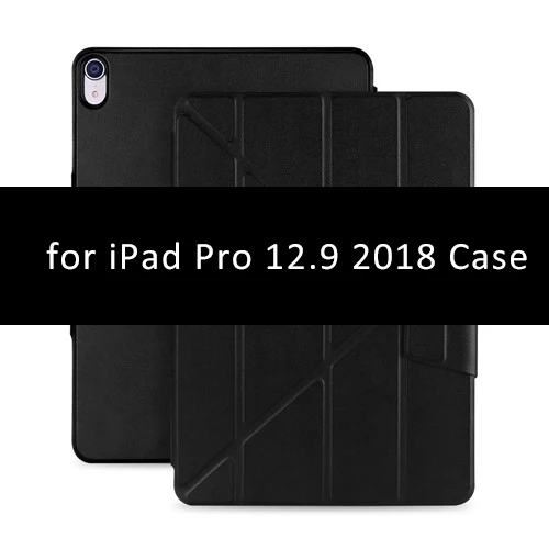 Умный Магнитный чехол для iPad Pro 12, противоударный чехол из искусственной кожи с карандашом, откидной Чехол-подставка для iPad Pro 12,9 11 - Цвет: Black-2