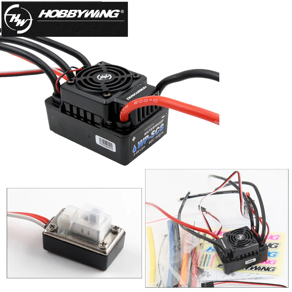 

1pcs 100% Original Hobbywing EZRUN WP SC8 Waterproof 120A Brushless ESC RC Car EZRUN-WP-SC8