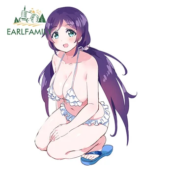 

EARLFAMILY 13cm Anime Love Live! Bikini Beauty Toujou Nozomi Render Cartoon Sexy Girl Vinyl Decal Waterproof Car Sticker