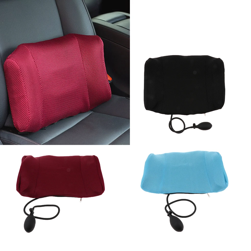 

Portable Air Inflatable Lumbar Support Cushion Pillow Car Office Travel Use for Lower Back Pain Orthopedic Waist Support Cushion