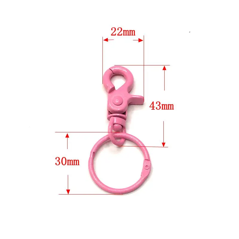 2Pcs-Colorful-Metal-Key-Openable-Unisex-Keyring-Keychain-Keyfob-Loose-leaf-DIY-Accessories-Dog-buckle (1)