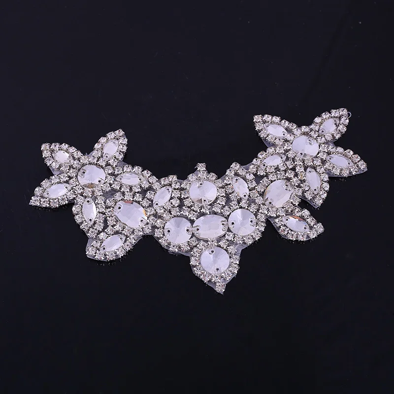 Sew On Glass Rhinestone Applique Accessory Crystals Stones Patches Clothes Wedding Evening Dress decoration art craft wing appliques