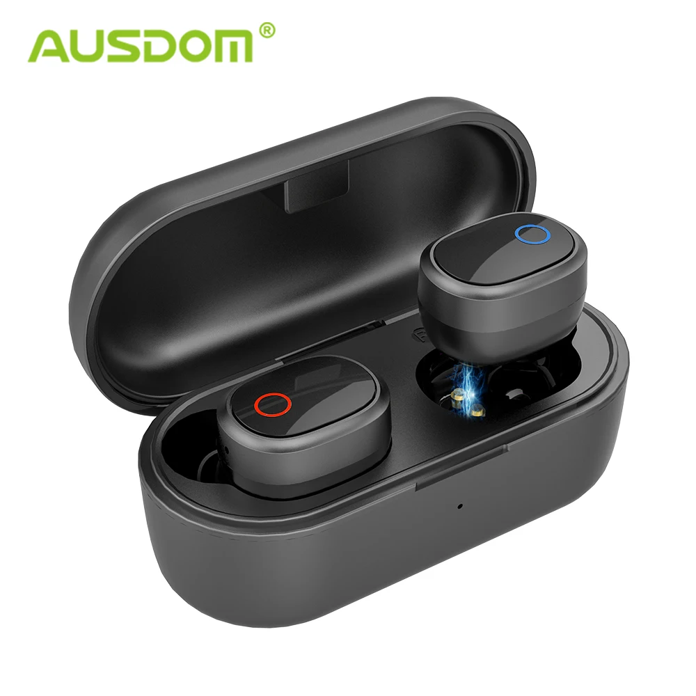 AUSDOM TW01s беспроводные Bluetooth наушники стерео бас 5 0 с микрофоном TWS Handsfree спортивная