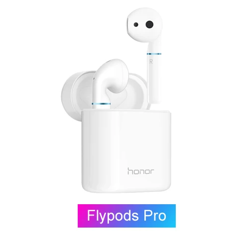 Flypods Pro White Huawei Honor Flypods Беспроводные Наушники Hi-Fi TWS Bluetooth наушники водонепроницаемые IP54 управление беспроводным зарядным устройством - Цвет: Flypods Pro White