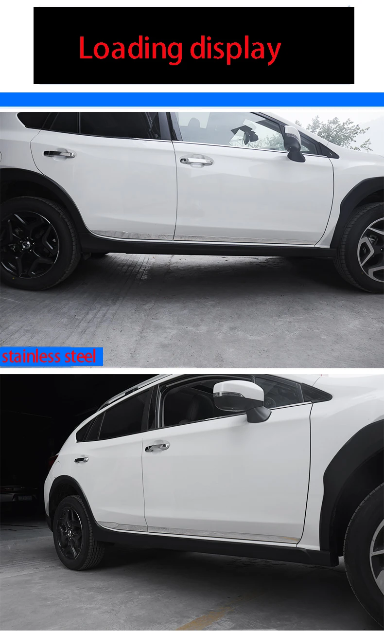 Подходит для 18-19 для subaru XV обшивка кузова модификация двери боковой протирающей полосы ударопрочная Полоса декоративные аксессуары