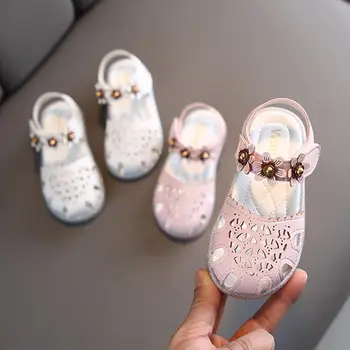 

Ainyfu Girls Braided Roman Shoes Children's Baotou Hollow Out Sandals 2020 Girls Soft Bottom Shoes Summer Kids Non-slip Sandals