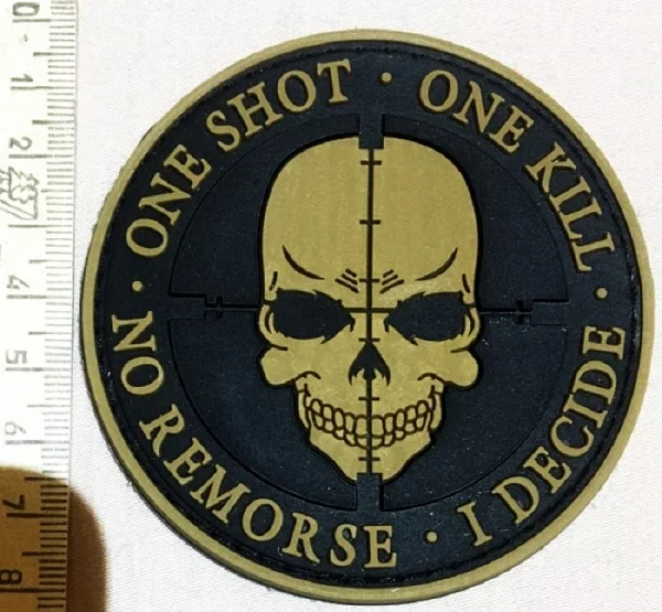 Morale Patches No Knife No Life SKULL PVC 3D Military Tactical Patch badge applique EMBLEM - Цвет: Kill Skull TAN
