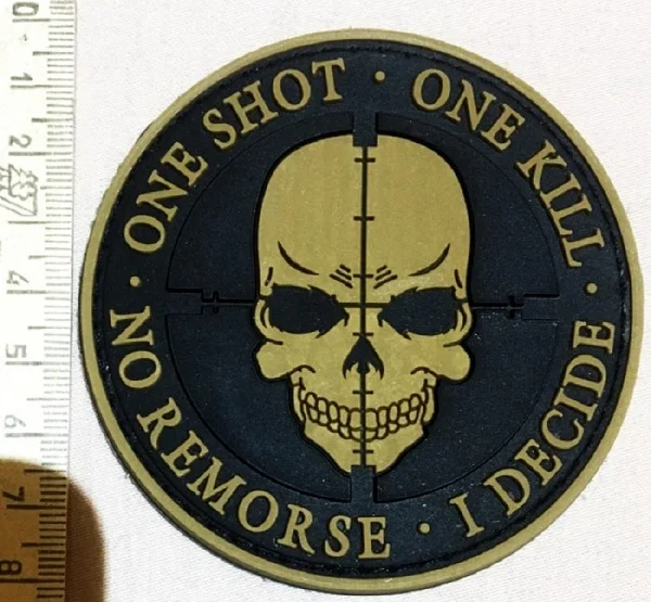 Kill Skull TAN Morale Patches No Knife No Life SKULL PVC 3D Military Tactical Patch badge applique EMBLEM - Цвет: Kill Skull TAN