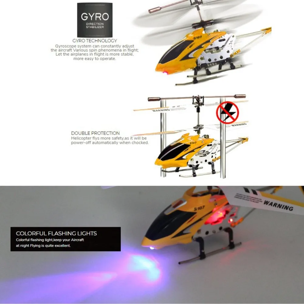 RC Syma S107G гироскоп металлический инфракрасный радиоприемник 3CH мини вертолет RC пульт дистанционного управления Летающий беспилотник для игрушек подарок RTF