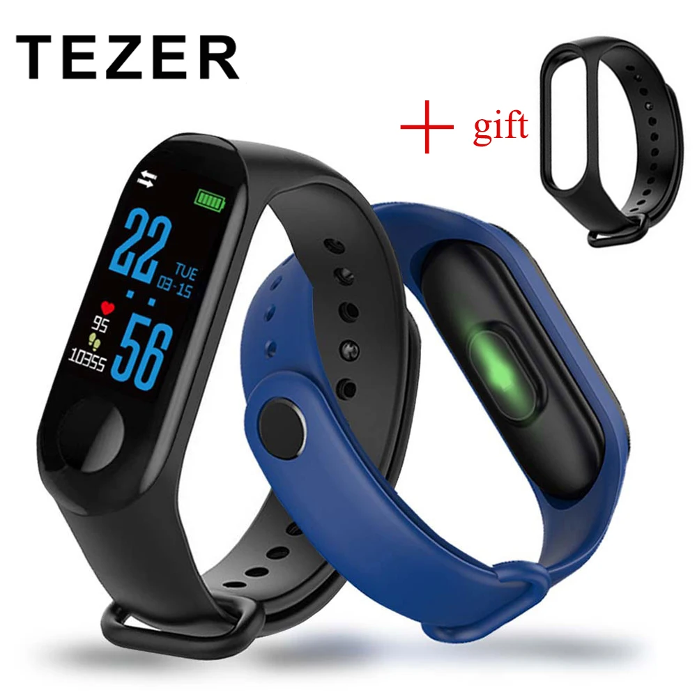 

M3 Pro Smart Wristband Bracelet with Extra Strap M3Plus Smart Band Heart Rate Activity Fitness Tracker Pedomete Smart Watch