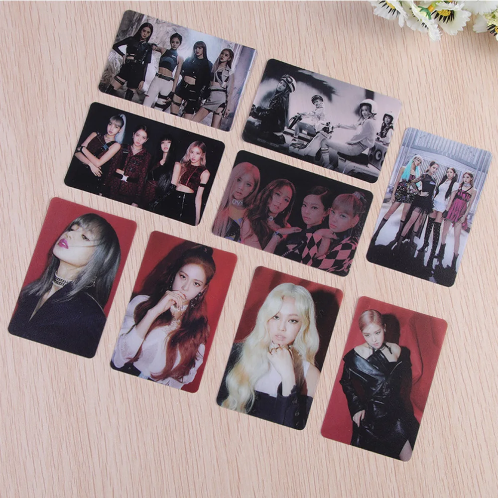 9 шт./лот, Корейская KPOP Фотокарта, черный розовый альбом, самодельная бумага, ЛОМО карта, Фотокарта, плакат, Фотокарта, подарок для фанатов, без наклеек KPOP - Цвет: bp