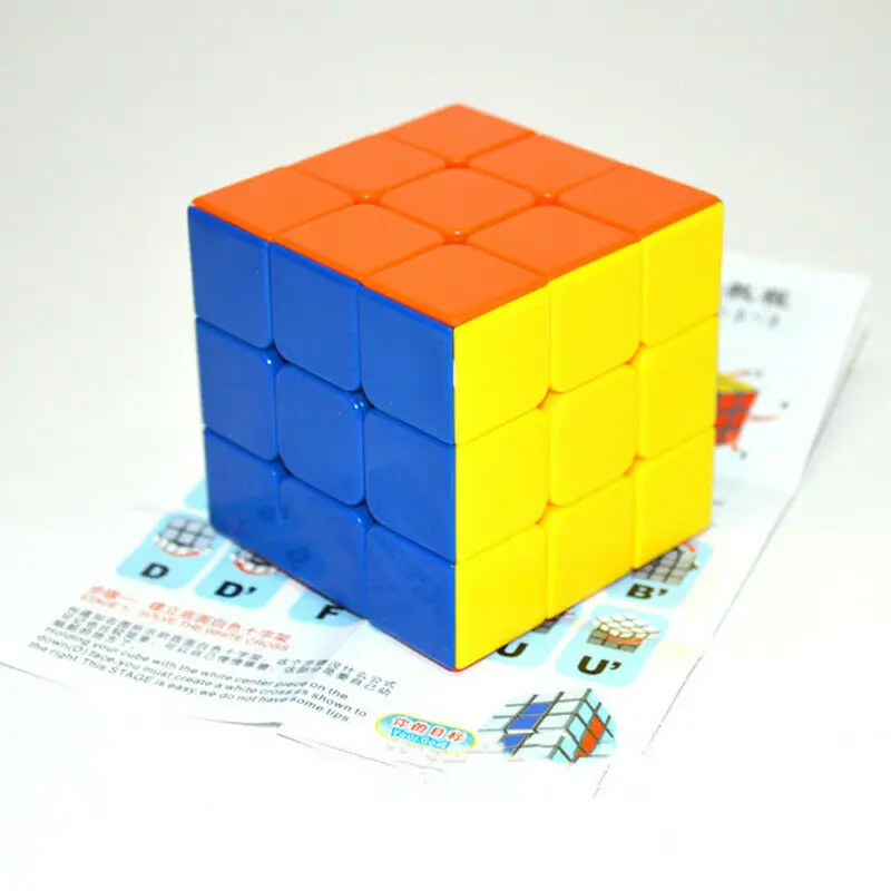 Профессиональная скорость 3x3x3 магический куб головоломка куб Радужный цвет антистрессовые игры подарки игрушки для детей