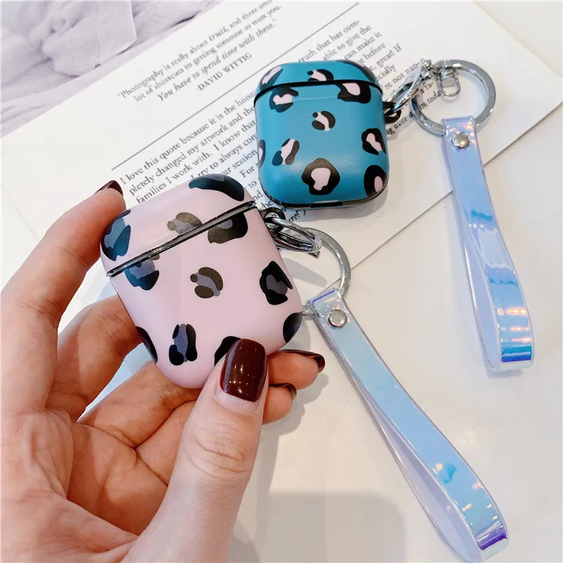 Роскошный чехол с леопардовым рисунком для Airpods Симпатичные Bluetooth наушники Airpod 2