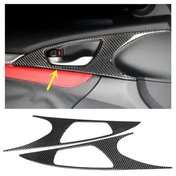 

Carbon Fiber Door Handle Bowl Panel Trim Left Hand Driving Fit for Honda Civic 10th 2016 2017 2018 2019