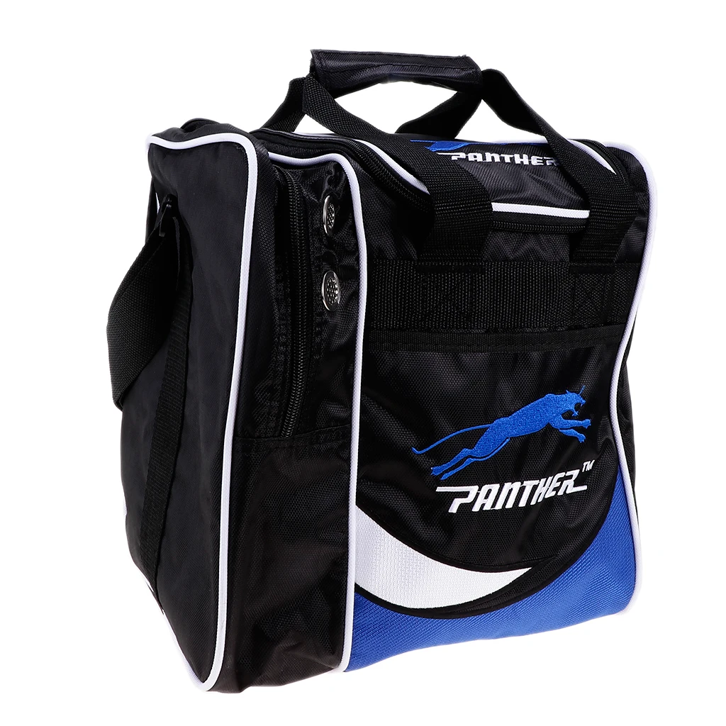 Portable Bowling Ball Storage Case Ball Carrier Bag Single Ball Tote Bag Pocket with Base with Two Side Pockets