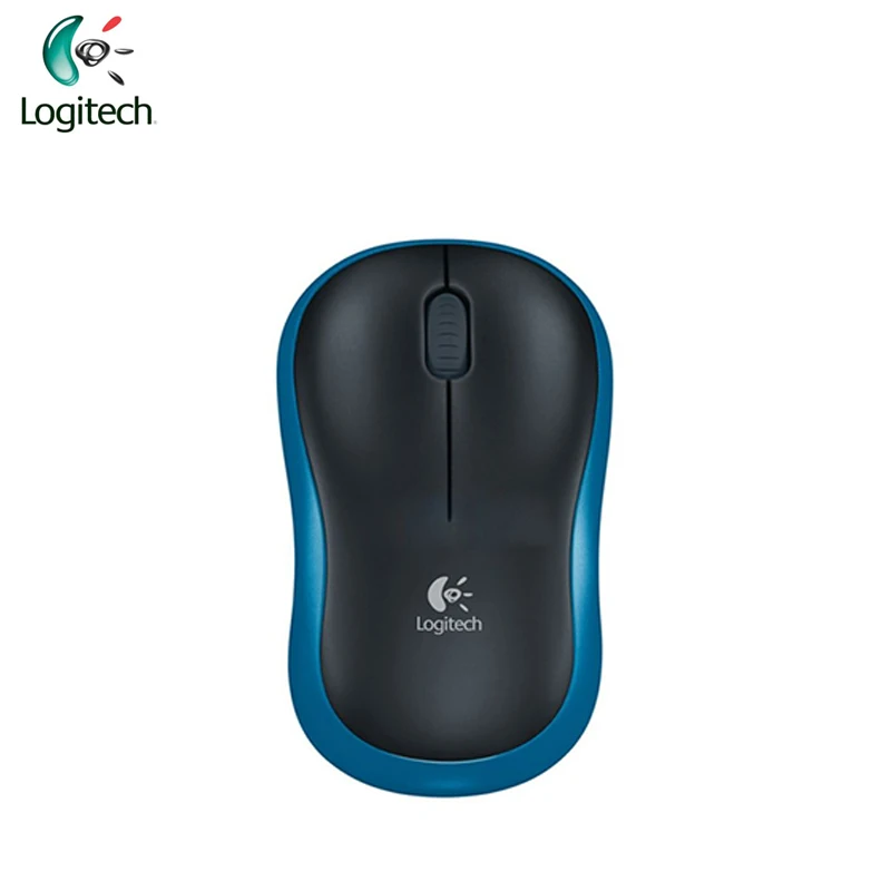 Оригинальная Беспроводная симметричная мышь logitech M185 с USB Nano приемником, поддержка Linux, официальный тест для Windows Mac OS - Цвет: Blue without package