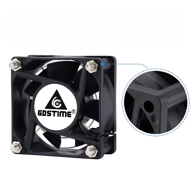 Ventilador sem Escova Gabinete do Computador Gdstime Ventilador Axial 60mm 80mm 90 Milímetros 120 pc Dupla Bola Cooler ac 110v 120v 220v 230v 240v 1pcs ce 10 Computador e Escritório
