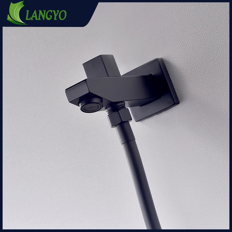 Matte Black Or Chrome Solid Bass Outlet Wall Mounted Shower Spout Bath Tub Shower Mixer Faucet Spout Filler 180 degree Folding