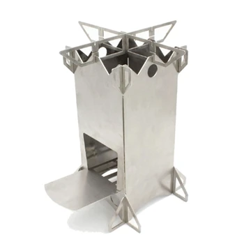 

Outdoor Camping Portable Stainless Steel Wood Stove, Folding Picnic Wood Stove, Stove
