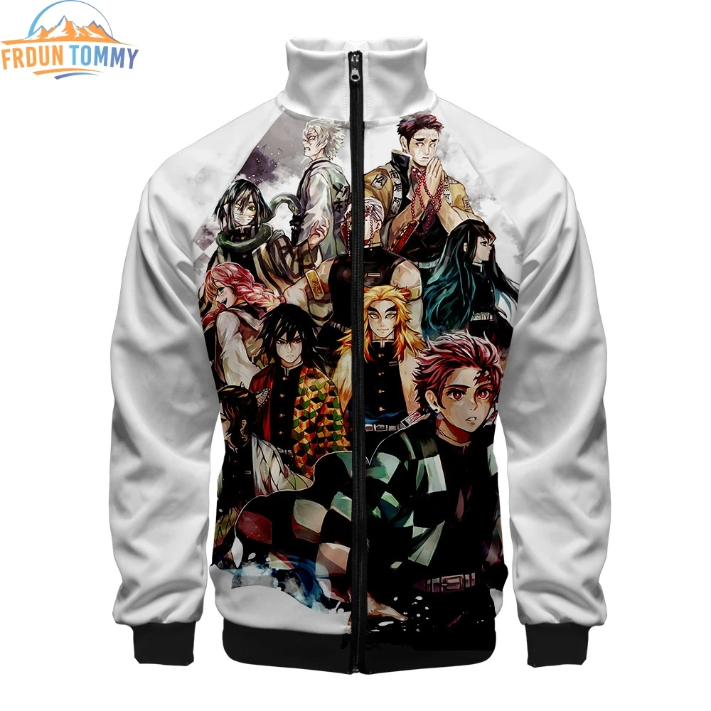 Новинка, Kimetsu no Yaiba, 3D принт, женская и мужская повседневная одежда,, тонкая теплая и удобная весенняя одежда на молнии с воротником