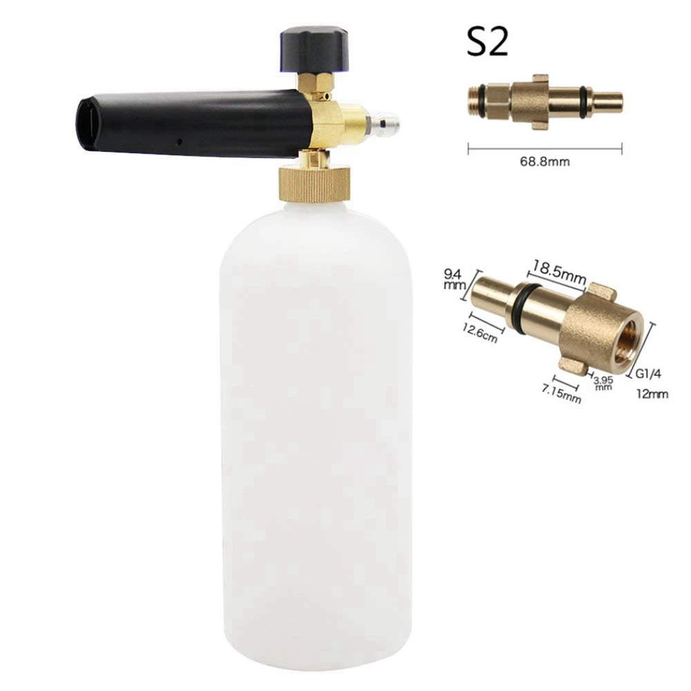 Snow Foam Gun S2 SPTA пенопласт высокого давления для Karcher профессиональная Автомойка распылитель пистолет Снежная пеногонная пушка автомобильный пистолет-распылитель моющего средства - Цвет: Snow Foam Gun S2