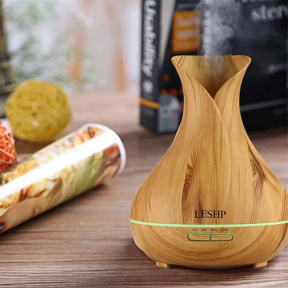 LESHP ваза очиститель воздуха электрическая масляная горелка Арома диффузор ультра-тихий автоотключение увлажнитель лампа ароматерапия под дерево