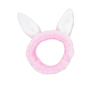 

Wholesale 3 pc/lot Plush long ear hair band lady headband cartoon face makeup yoga hair ring headwear